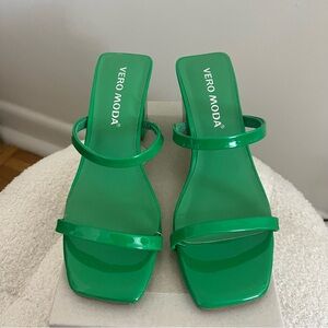 Vero Moda Vibrant Green Strappy Sandals